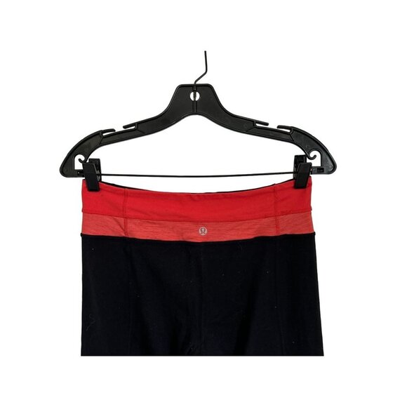 LULULEMON Yoga Pants Black Pink Leggings Strait Cut Size 6 - Picture 2 of 5